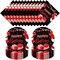 40Pcs Red and Black Birthday Party Supplies for 20 Guests - Red and Black Theme Plates and Napkins Baby Shower Decorations